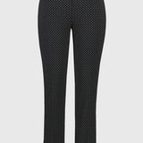 Jacquard Abstract Print Pull-On Pants