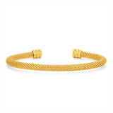 Gold bracelet on a white background