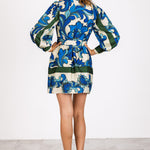 Printed dress with a softly tailored silhouette.