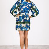 Printed dress with a softly tailored silhouette.