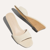 white wedges on white background 
