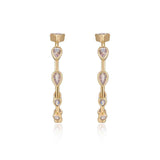 Beauty Bezel Crystal Hoop Earrings