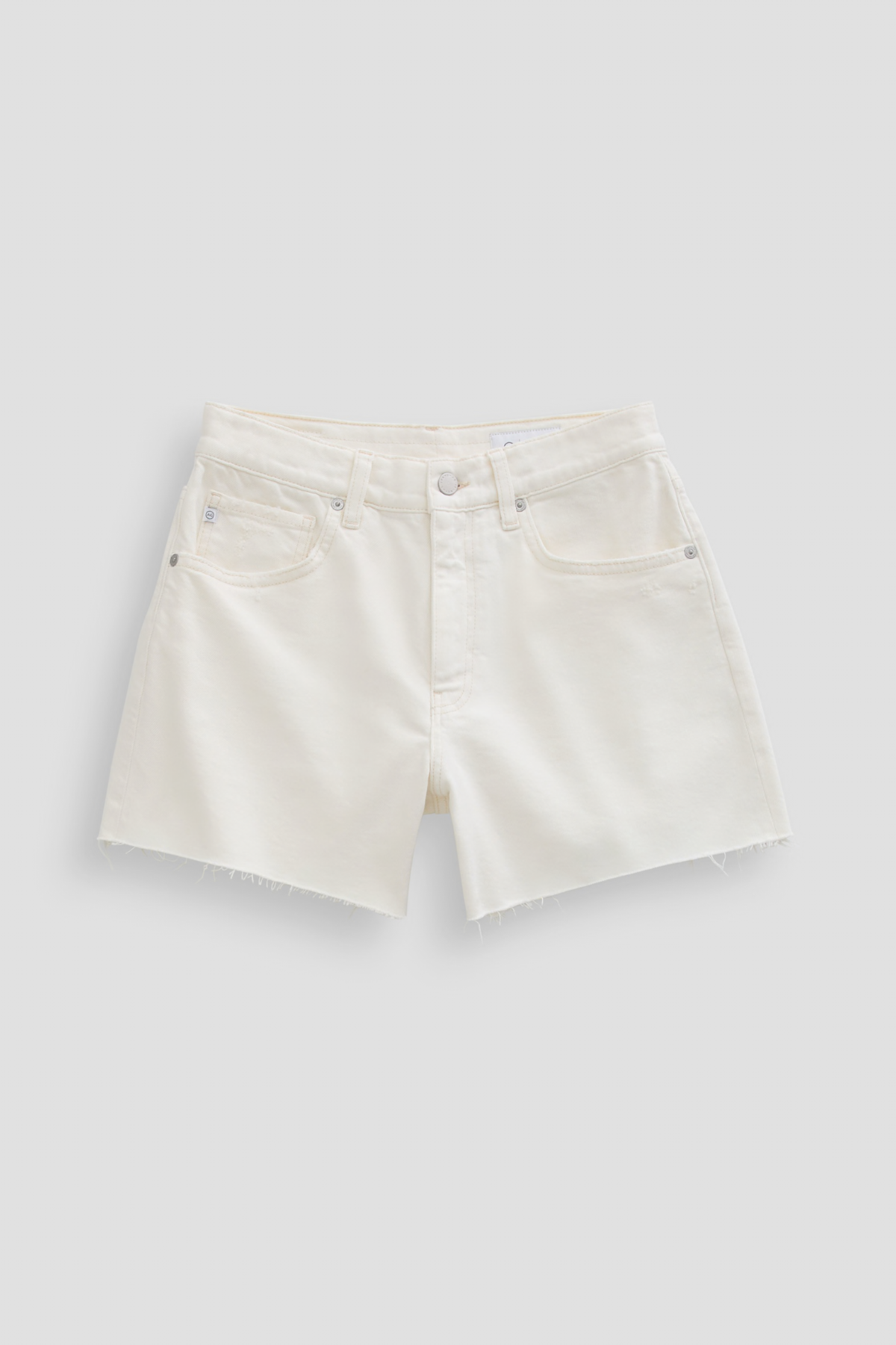 White shorts on a light gray background