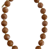 Avery Chunky Beaded Necklace- Mocha