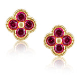 Gracie Crystal Clover Studs