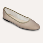 taupe mesh flat on white background 