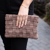 Lindy Woven Large Faux Suede