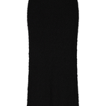 black bubble midi skirt on white background
