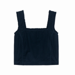 Black tank top on a white background
