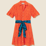 Martinique Dress Vermillion Eyelet