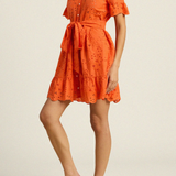 Martinique Dress Vermillion Eyelet