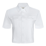 White short-sleeve shirt on a white background