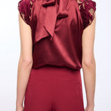 Rachel Velvet Lace Halter Blouse