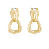 Baby Double Dangle Hoop 18k Gold Plated Earrings