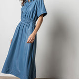 Elastic Waist Short Sleeve Dress