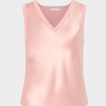 Pink sleeveless top on a light gray background