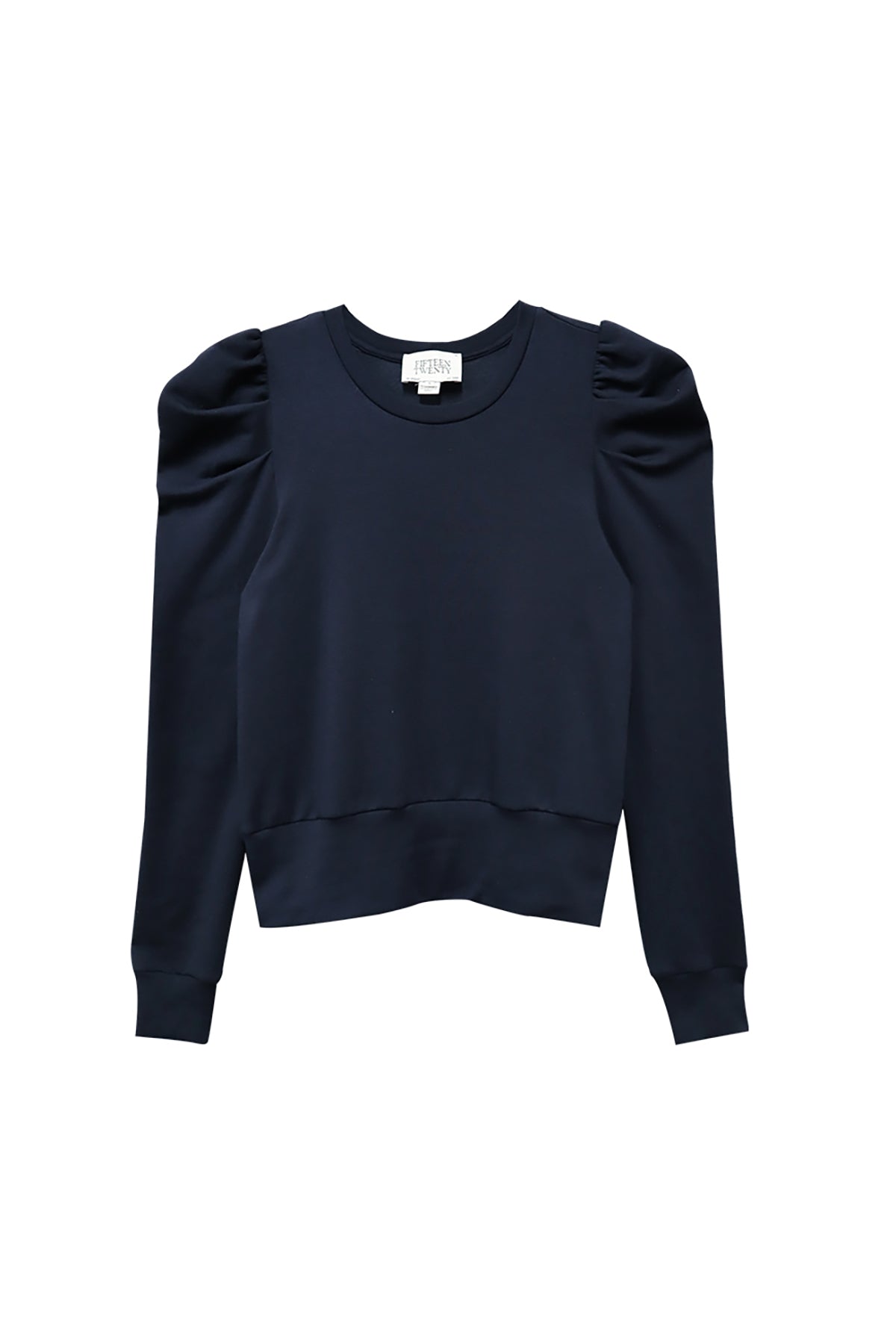 Top with puff sleeves and a clean, modern silhouette