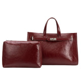 Sutton Burgundy Recycled Vegan Leather Tote Bag