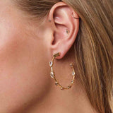 Beauty Bezel Crystal Hoop Earrings