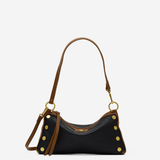Compact handbag with a structured silhouette and shoulder strap in a timeless, versatile design.