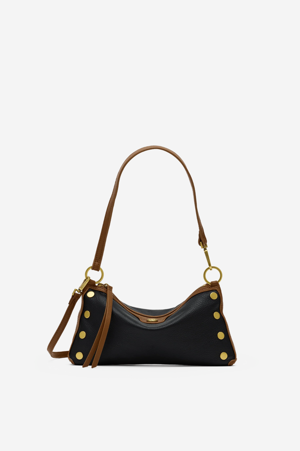 Compact handbag with a structured silhouette and shoulder strap in a timeless, versatile design.
