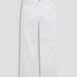 White jeans on a light gray background