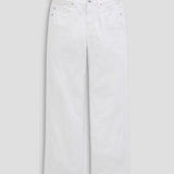 White jeans on a light gray background