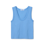 Blue tank top on a white background