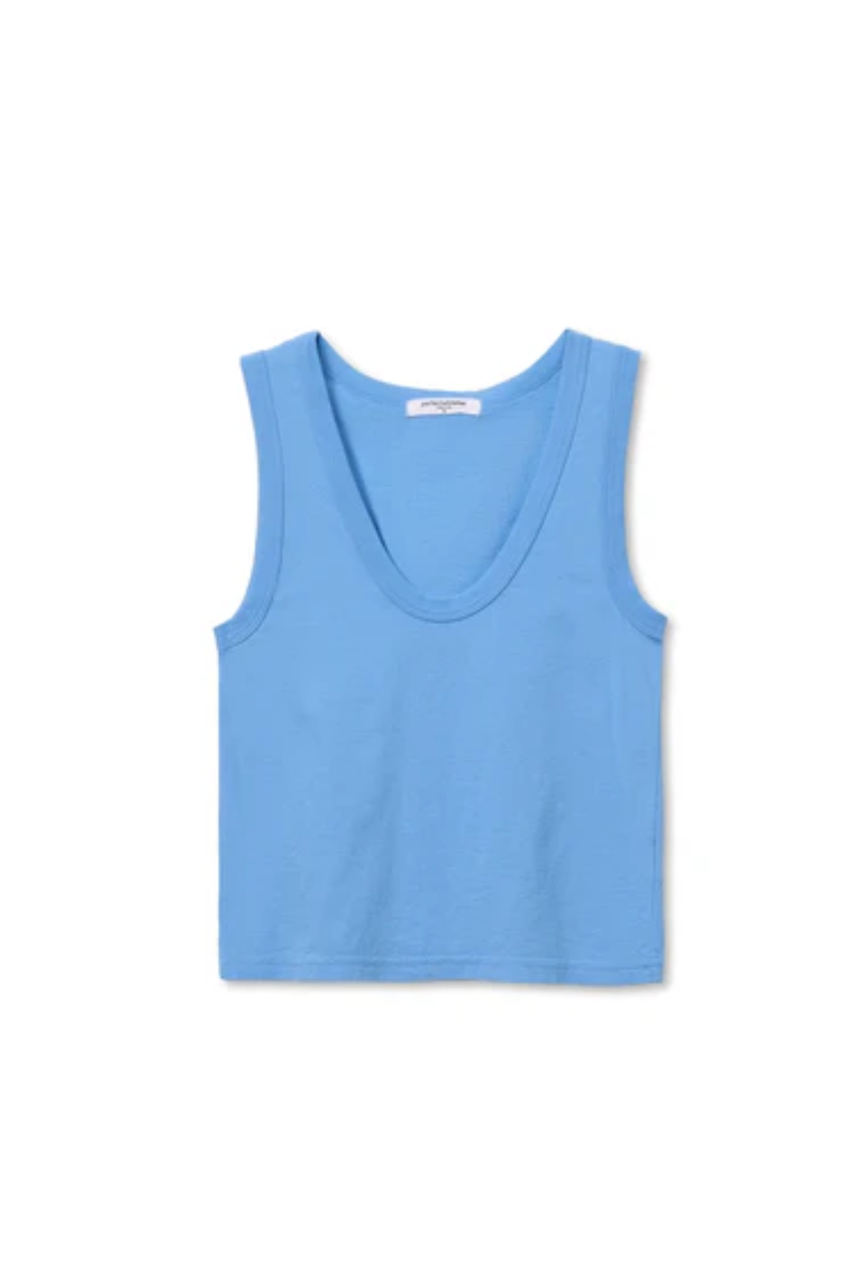 Blue tank top on a white background