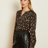 Arlette Stamped Leopard Top