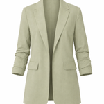 Light green blazer on a white background