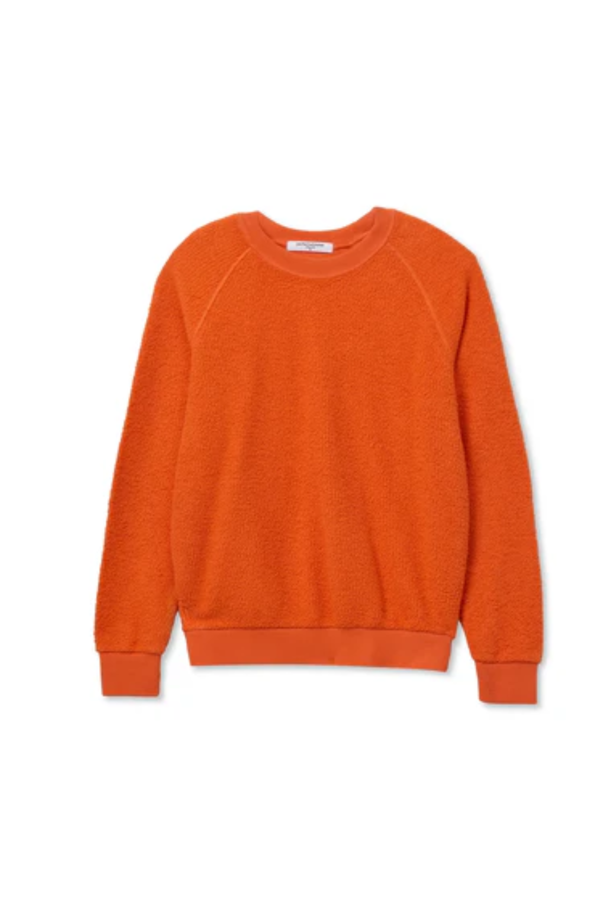 Orange sweater on a white background