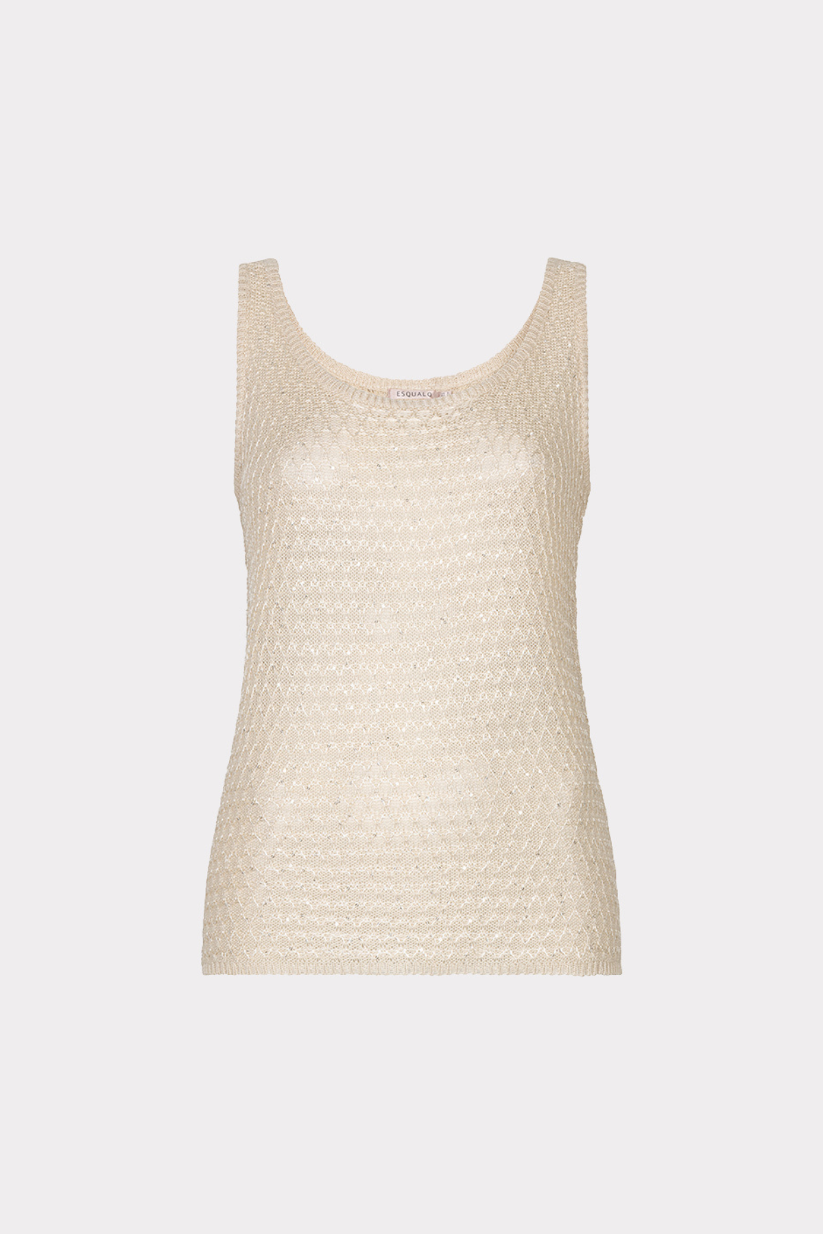 Beige tank top on a white background