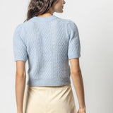 Cropped Cable Sweater