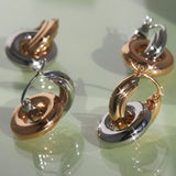 Two-Tone Chain Link Huggies