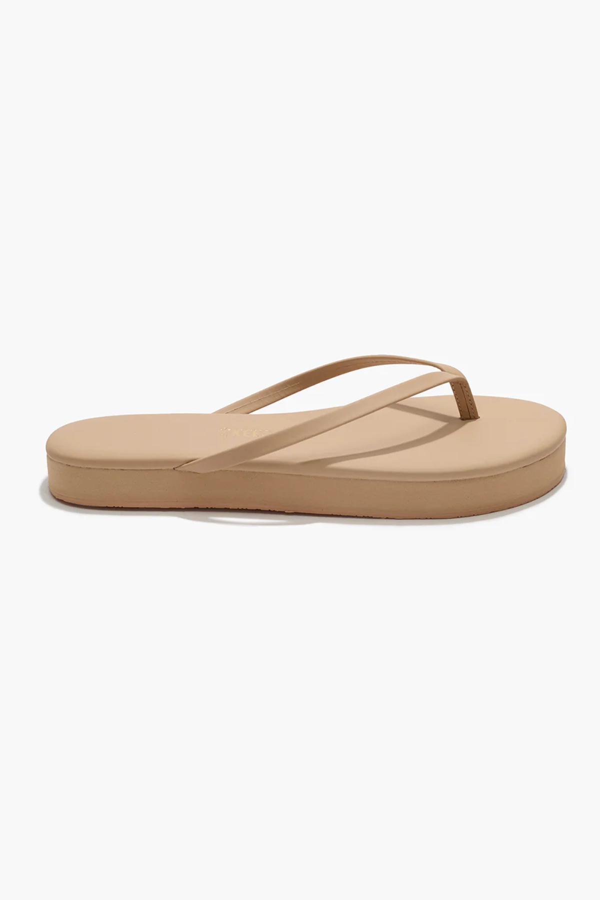 Beige sandal on a white background
