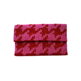 Beaded Houndstooth Clutch