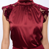 Rachel Velvet Lace Halter Blouse
