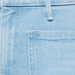 close up of blue denim pocket 