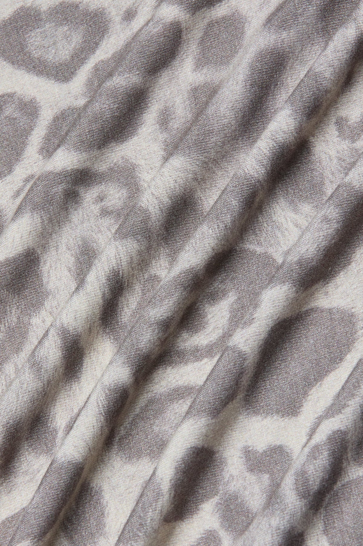 Short-sleeve crewneck top with patch-style leopard print