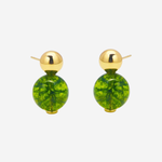 Gold turtle-shaped earrings on a white background