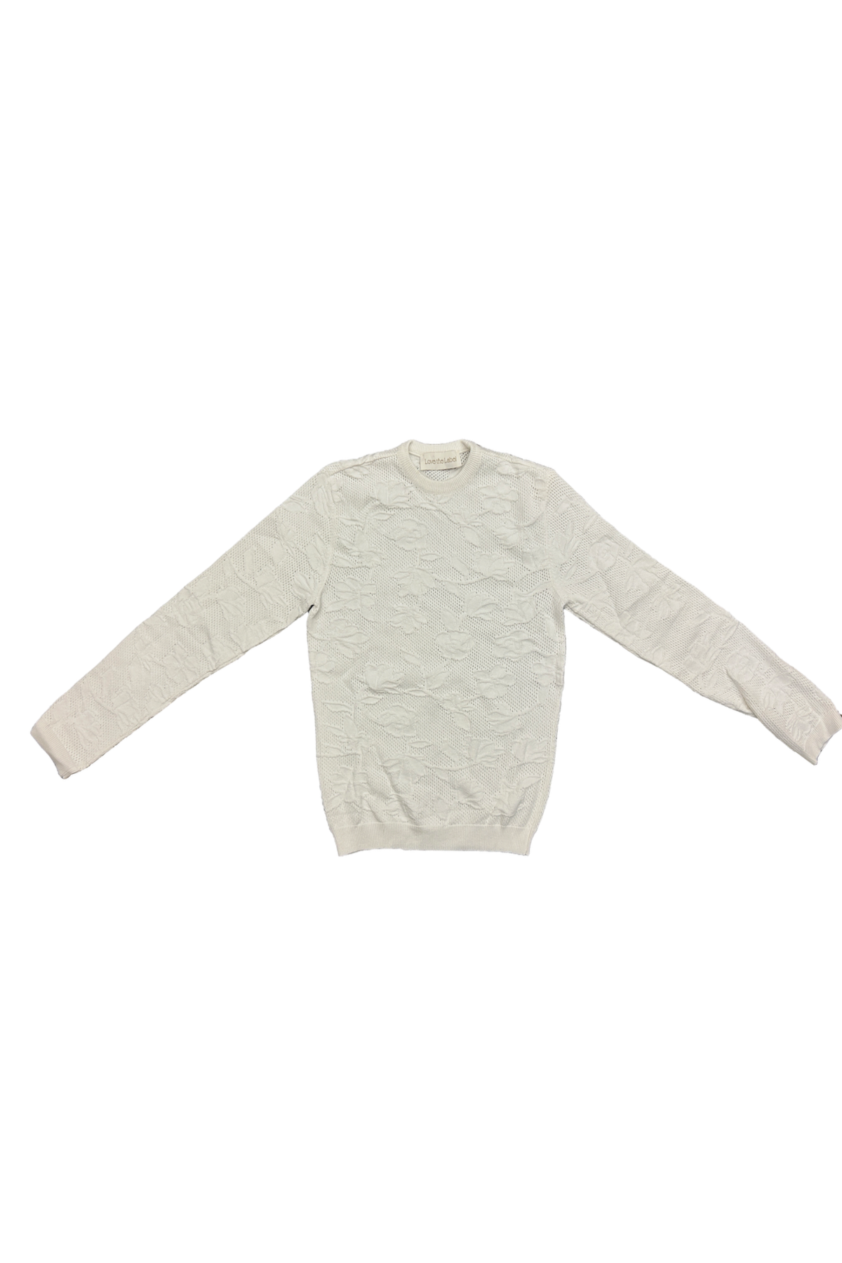 Beige sweater on a white background