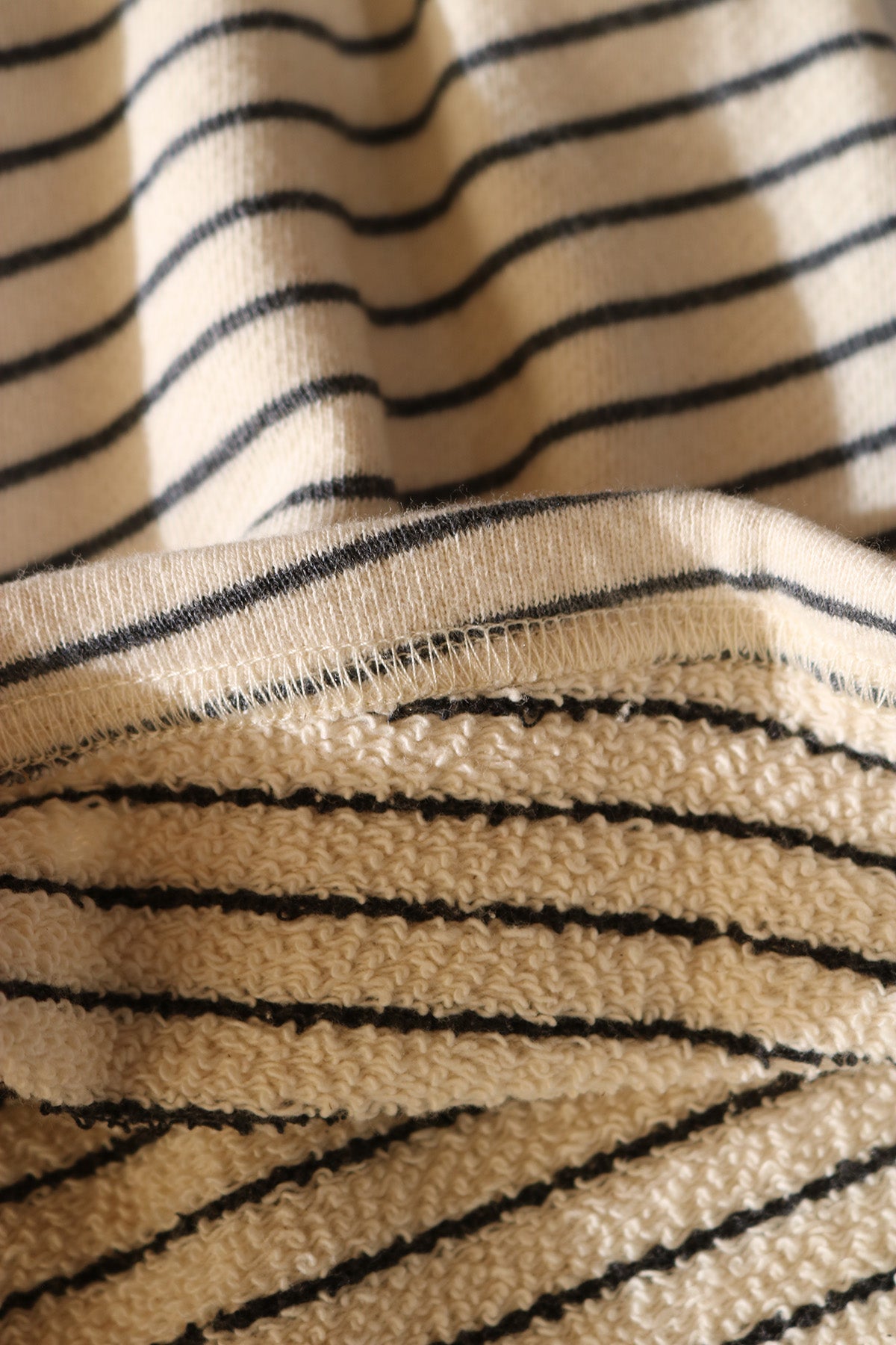 close up of stripe fabric