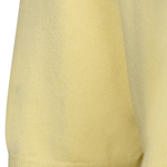 Close-up of a light yellow sweater on a white background