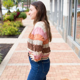 Multi Color Wavy Stripe Sweater