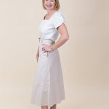 Striped Knit Puff Sleeve Top