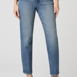 Women's blue Reece jeans in Arches wash featuring a relaxed full-length denim silhouette.