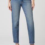 Women's blue Reece jeans in Arches wash featuring a relaxed full-length denim silhouette.
