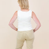 Asymmetrical Shoulder Top With Metal Ring