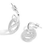 Pave Mariner Link Drop Earring